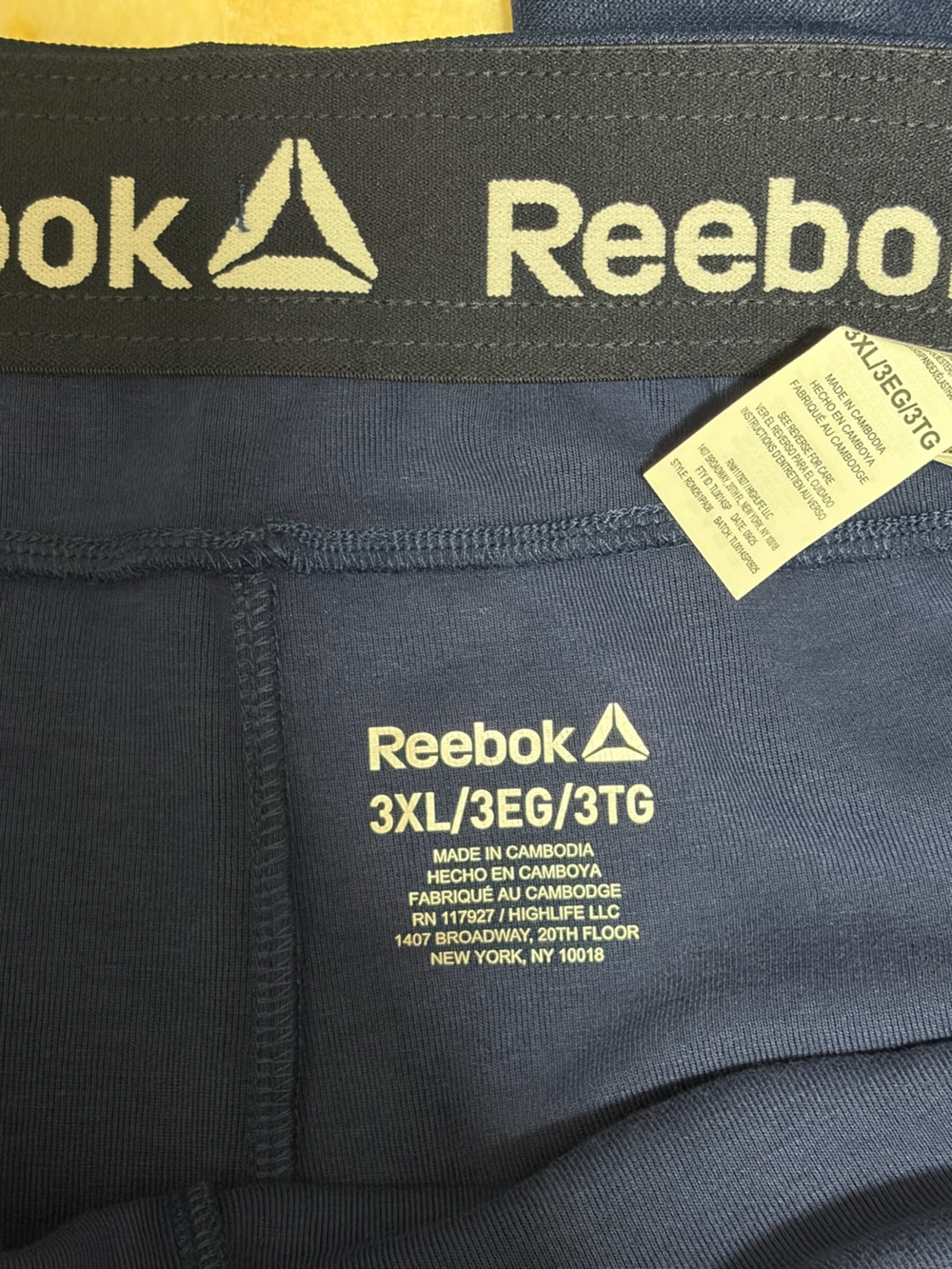 Reebok Slim Jogger Pants Dark Blue Teal Stripe Athletic Activewear - Men's 3XL - Picture 3 of 12